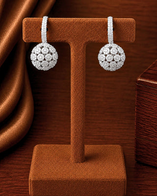 Zevarly Shaira Bali Pattern CZ Earrings