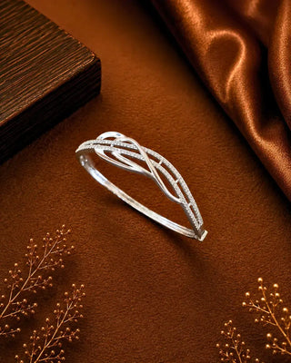 Italian Princess-cut AD Bracelet -  Elizah