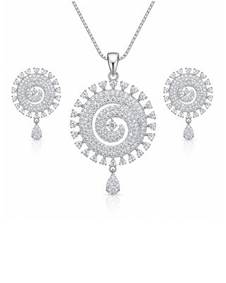 Zevarly Zara Sparkle AD Pendant Set
