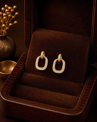 Cute Racket Pattern Gifting Gold Plated Earrings - Laiba