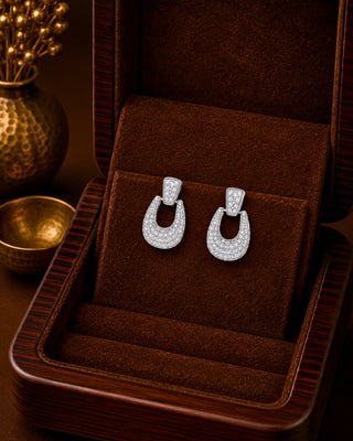 Beautiful Cutie Dailywear Rhodium Earrings - Zeena
