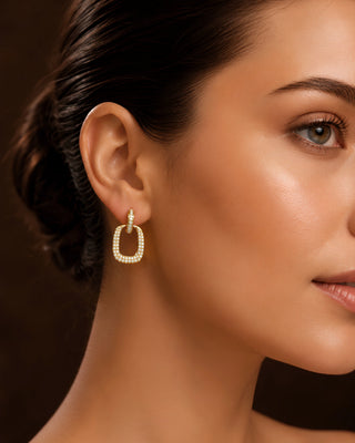 Cute Racket Pattern Gifting Gold Plated Earrings - Laiba - Zevarly (image 3)