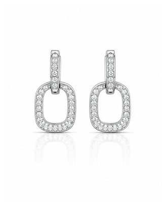 Cute Racket Pattern Gifting Rhodium Earrings - Amoli - Zevarly (image 2)