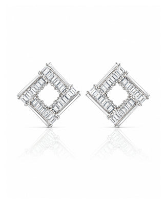 Square Allround Dailywear Rhodium AntiFade Studs - Sanmista - Zevarly (image 2)