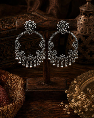 Amer Royal Heritage Oxidised Chandbali - Harsi