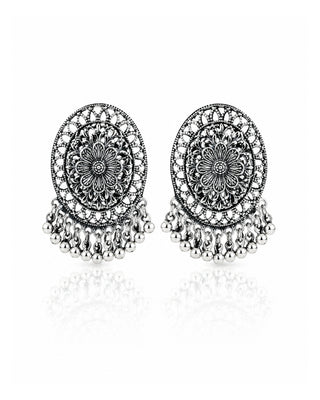 Royal Jharokha Oxidised Earrings - Amba