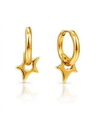 Star Trendy Bali Pattern DemiFine Earrings - Amora