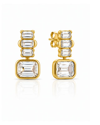 Crystal Octo Drop DemiFine Earrings - Hunaira