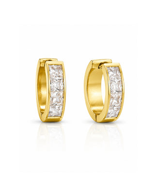 White Stone Channel DemiFine Earrings - Palki