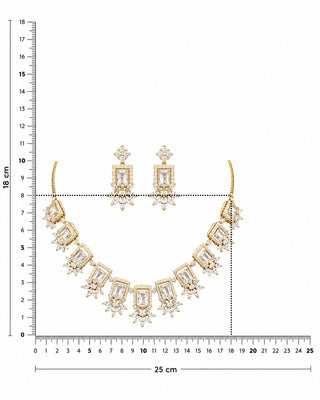 Rajwadi Gold Silver Plated Necklace Set - Anita