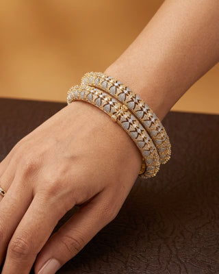 Gokhuru Kashmiri Openable AD Bangles - Zareena