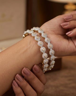 Ball Design False Grain AD Bangles - Bipasha