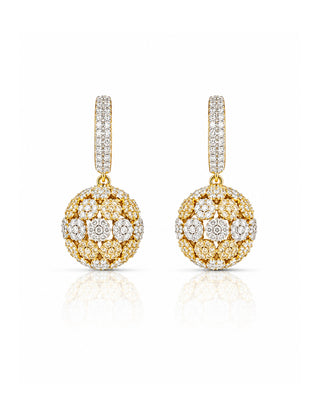 Globe Inspired Ad TwoTone Earrings - Shaira