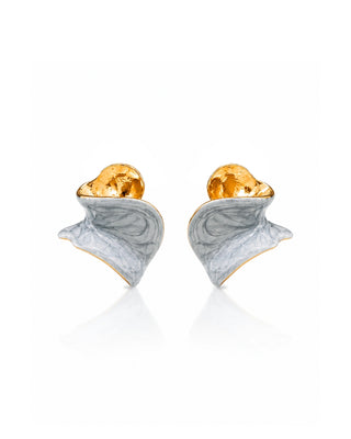 Swirl Marble Shine Anti Tarnish Studs - Charita