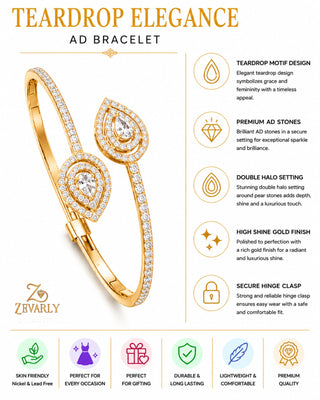 Teardrop Elegance AD Bracelet -Aksara