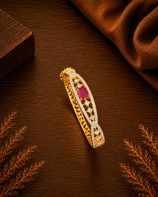 Royal Ruby Elegance AD Bracelet - Mahiri