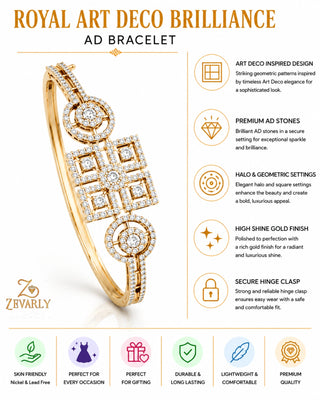 Royal Art Deco Brilliance AD Bracelet -Sihu