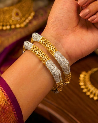 Zevarly Ishita American Diamond Bangles