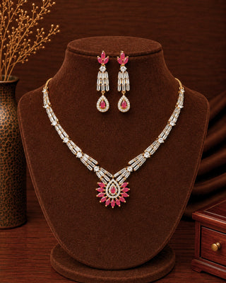 Zevarly Drishti CZ Necklace Set
