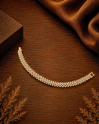 Flexible Open AD Tennis Bracelet - Aparajita