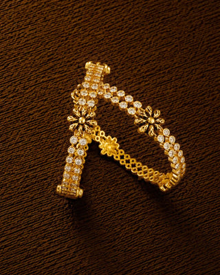 Graceful Floral Elegance Flower Bangles -Kalindi