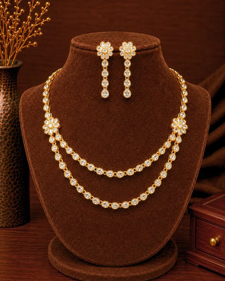 Wedding Two-Line Necklace Set - Jancy