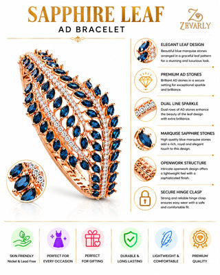 Sapphire Leaf AD Bracelet -Sangya