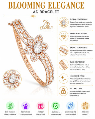 Blooming Elegance AD Bracelet -Sarina