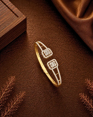 Dual Square Brilliance AD Bracelet -Amrita