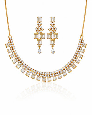 Zevarly Shravika Imperial Spark Necklace Set