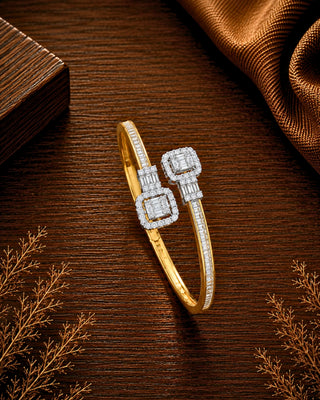 Zevarly Sadhna Simply Free size AD Bracelet
