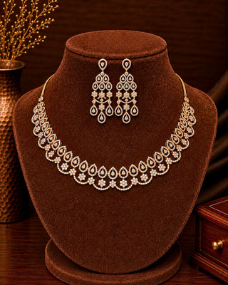 Zevarly Rohni Cz Necklace Set