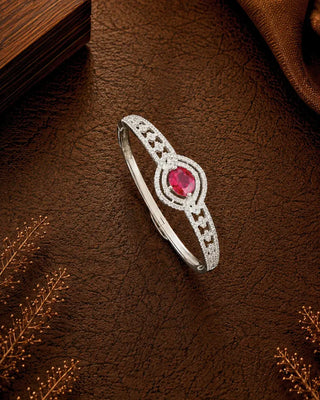 Crimson Elegance AD Bracelet -Jeevika