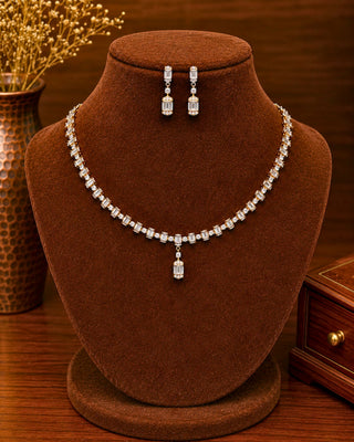 Zevarly Yuvika Channel Radiance Necklace Set