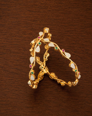 Zevarly Biniana Fashionable AD Bangles