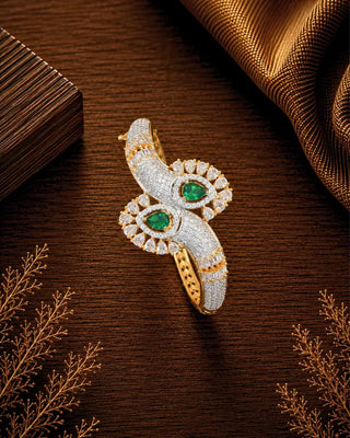 Emerald Elegance AD Bracelet -Chavali