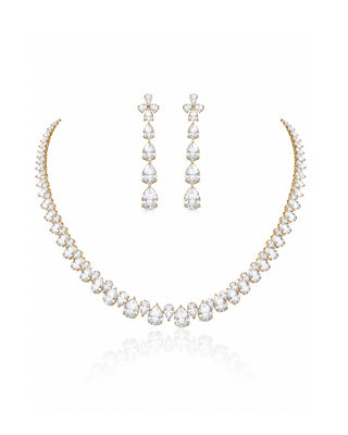 Zevarly Ruchi Retro Solitare Style Necklace Set