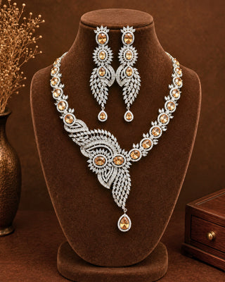 Zevarly Kshiti AD Necklace Set