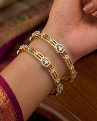 Three Wire Timeless AD Bangles -Sarangi