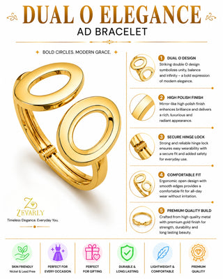 Zevarly Zivra Smooth Daily Wear Bracelet