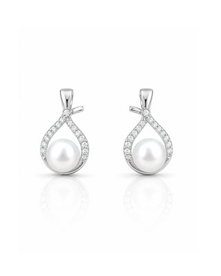 DemiFine Grace Rhodium Chain Earrings - Janani