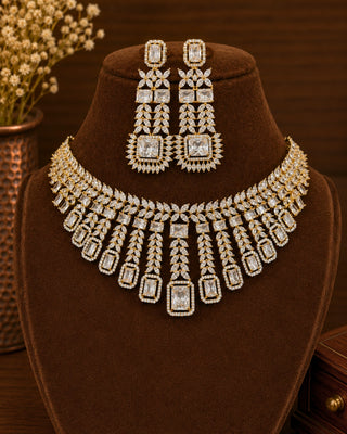 Zevarly Shruti-Kirti Ad Necklace Set