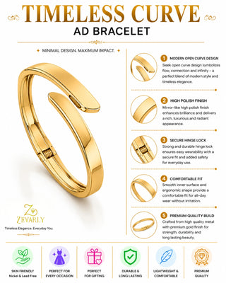 Zevarly Orelia Flexi Statement Anti Fading Bracelet