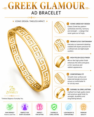 Zevarly Eshvika Grace-Fit Anti Tarnish Bracelet