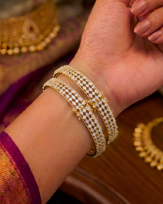 Zevarly Pritha Openable Ad Bangles