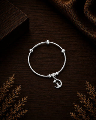 Zevarly Swara Oxidized Bracelet