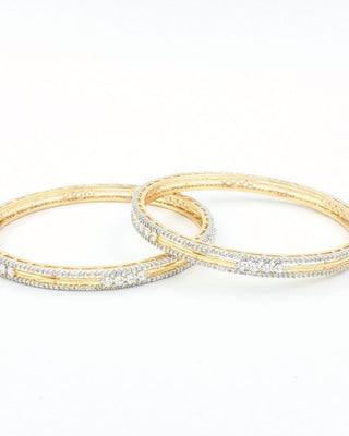 Vandana AD Bangles Set - AD Bangles | Side Angle View | Buy Online India | Zevarly