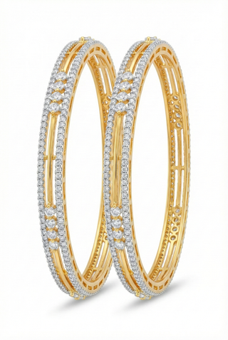 Vandana AD Bangles Set - AD Bangles | Bangle Set Close-Up | Buy Online India | Zevarly