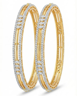 Premium Quality Light Weight Party AD Bangles - Vandana