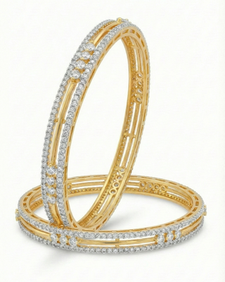 Vandana AD Bangles Set - AD Bangles | Lifestyle Shot | Buy Online India | Zevarly